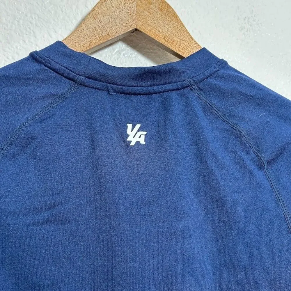 YoungLA Mens 465 Superhero Compression Shirt L Blue Athletic Training Gym